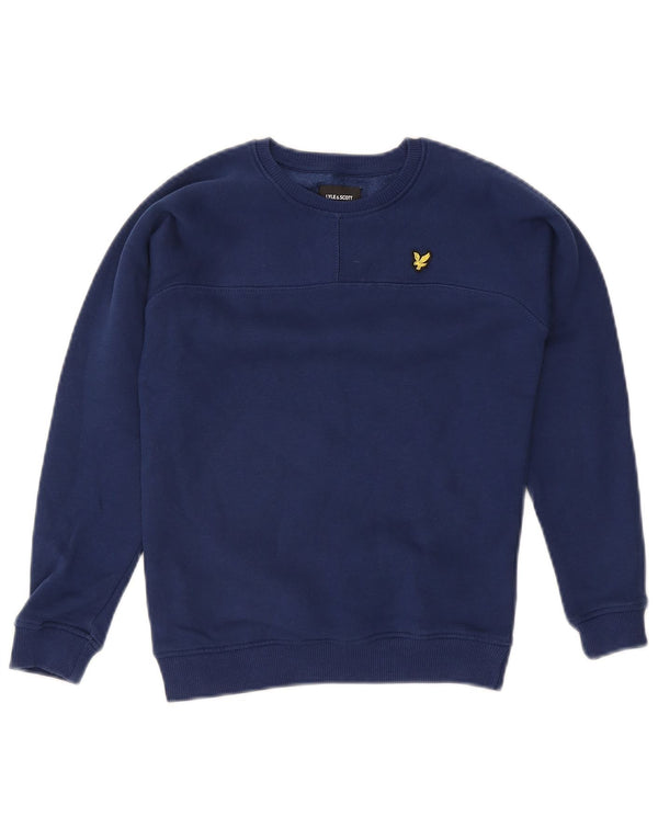 Lyle & Scott Boys Sweatshirt Jumper 9-10 år Marineblå bomuld