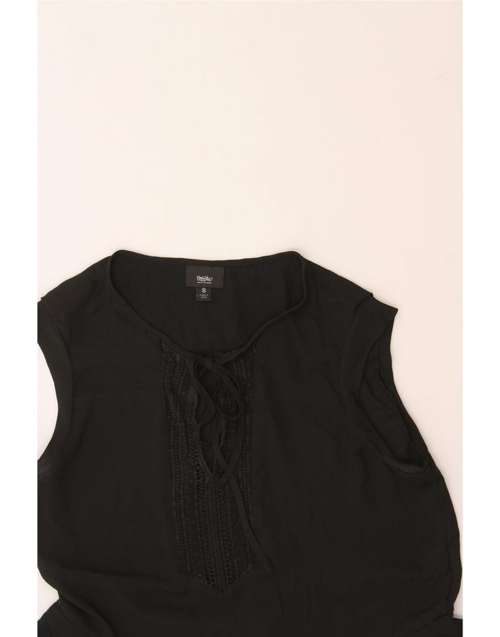 MOSSIMO Womens Sleeveless Blouse Top UK 10 Small Black Polyester Vintage Mossimo and Second-Hand Mossimo from Messina Hembry 