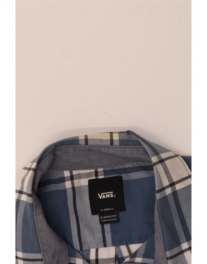Vans Kortærmet herreskjorte med klassisk pasform XS blå ternet