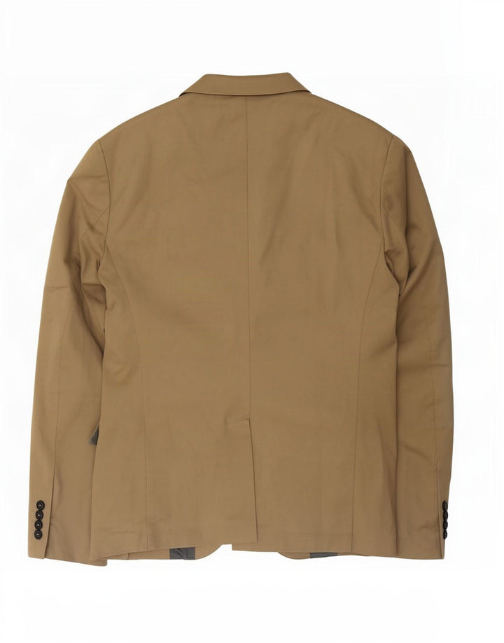 Zara Herre 2-knaps blazerjakke EU 50 Medium Khaki Classic