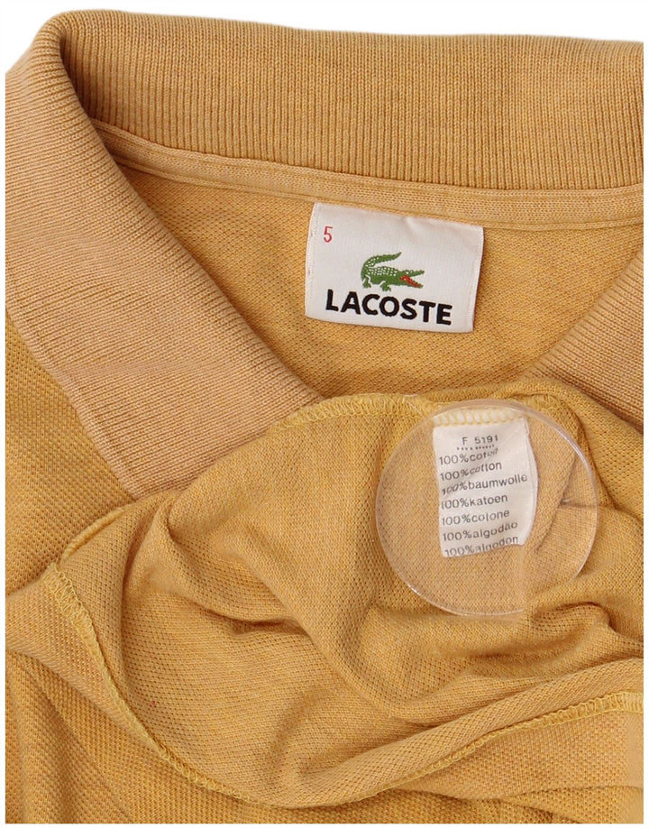 Lacoste Langærmet Polo Shirt til mænd Størrelse 5 Stor Gul Bomuld