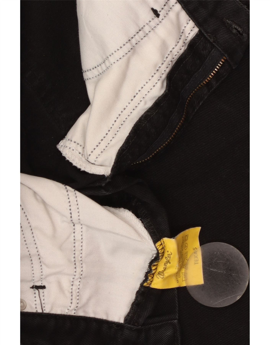 Wrangler Herre Texas Straight Jeans W33 L34 Sort Bomuld