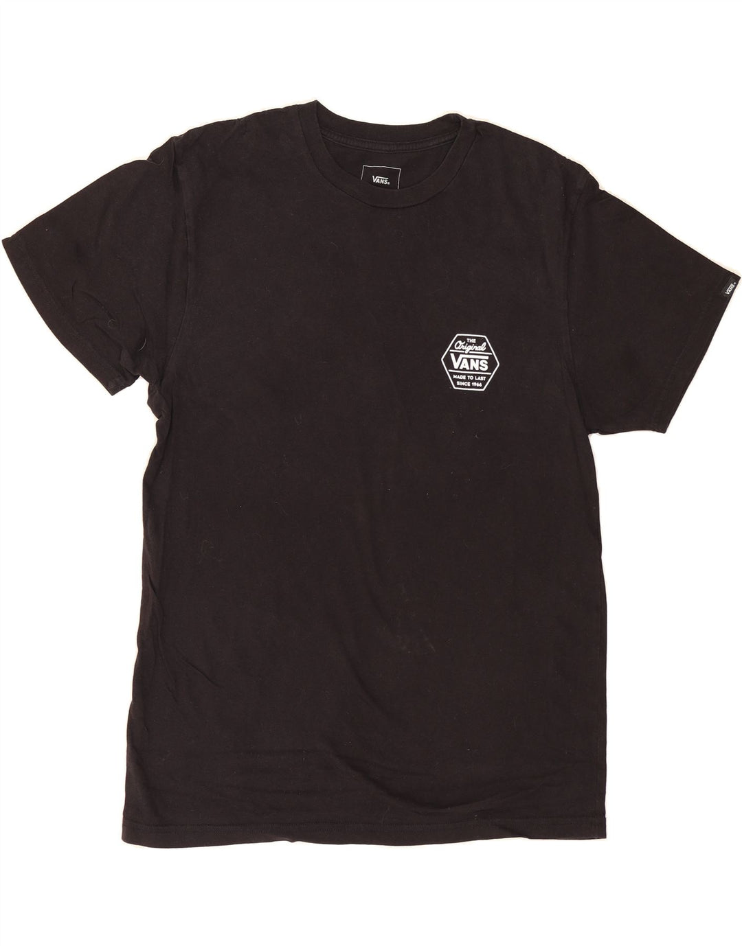 VANS Mens Custom Fit Graphic T-Shirt Top Medium Black Cotton Vintage Vans and Second-Hand Vans from Messina Hembry 