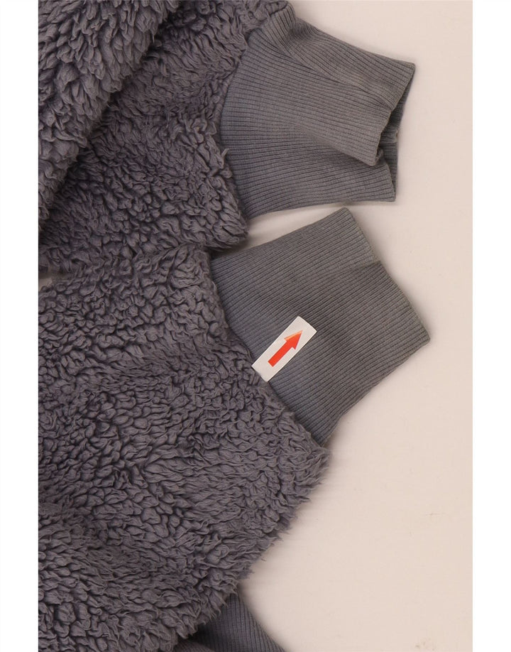 Topshop Dame Hætte Oversized Fleecejakke UK 6 XS Grå Polyester