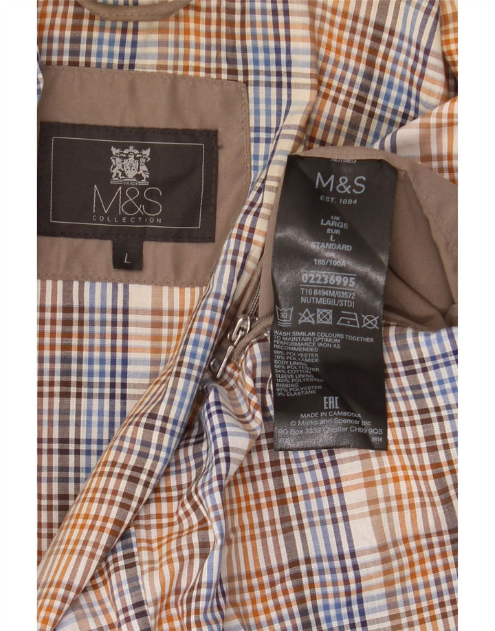 Marks & Spencer Bomber Jacket UK 40 Stor brun polyester