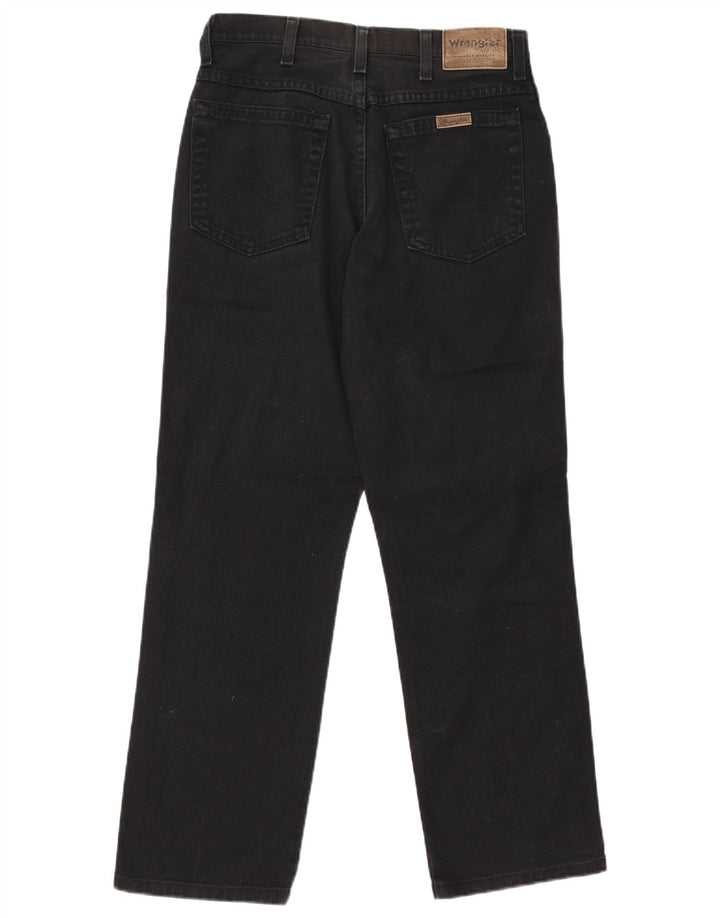 Wrangler Herre Regular Fit Straight Jeans W31 L29 Sort Bomuld