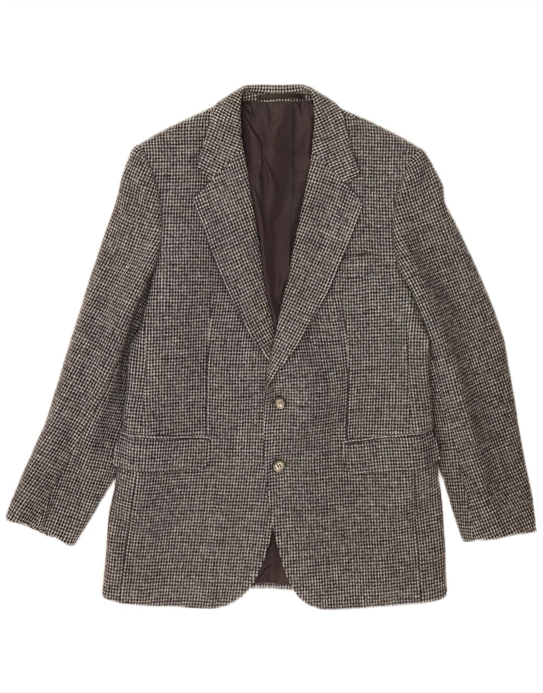 Harris Tweed Herre 2-knaps blazerjakke UK 38 Medium Grey Check