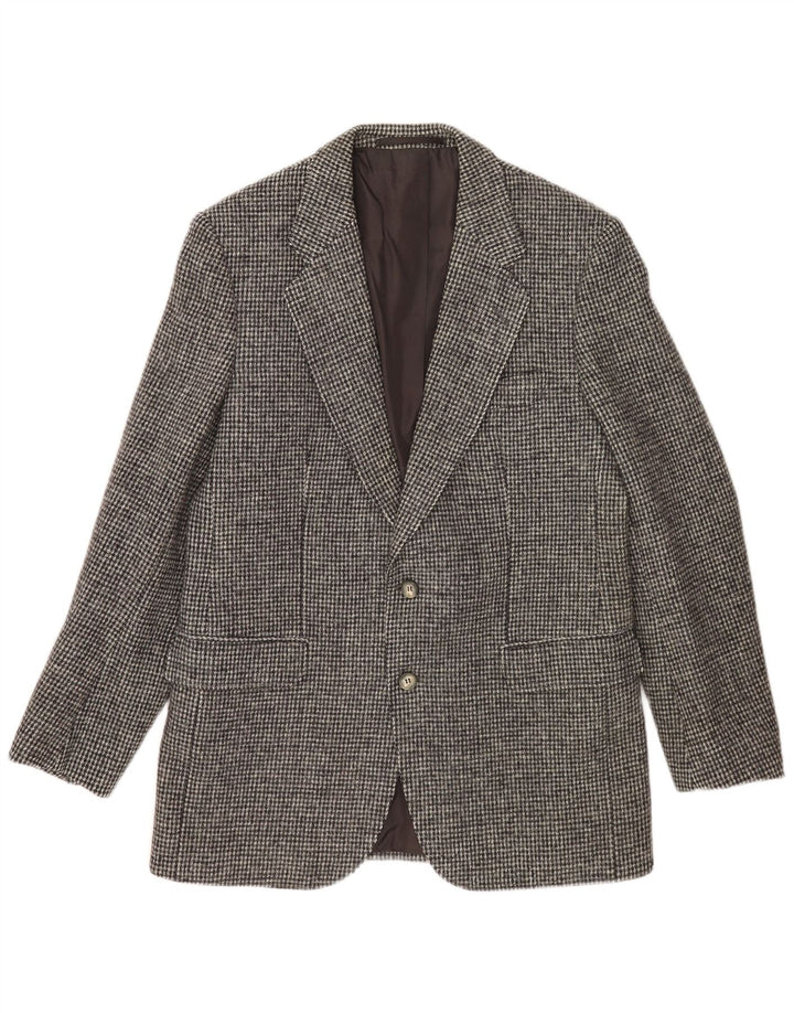 Harris Tweed Herre 2-knaps blazerjakke UK 38 Medium Grey Check