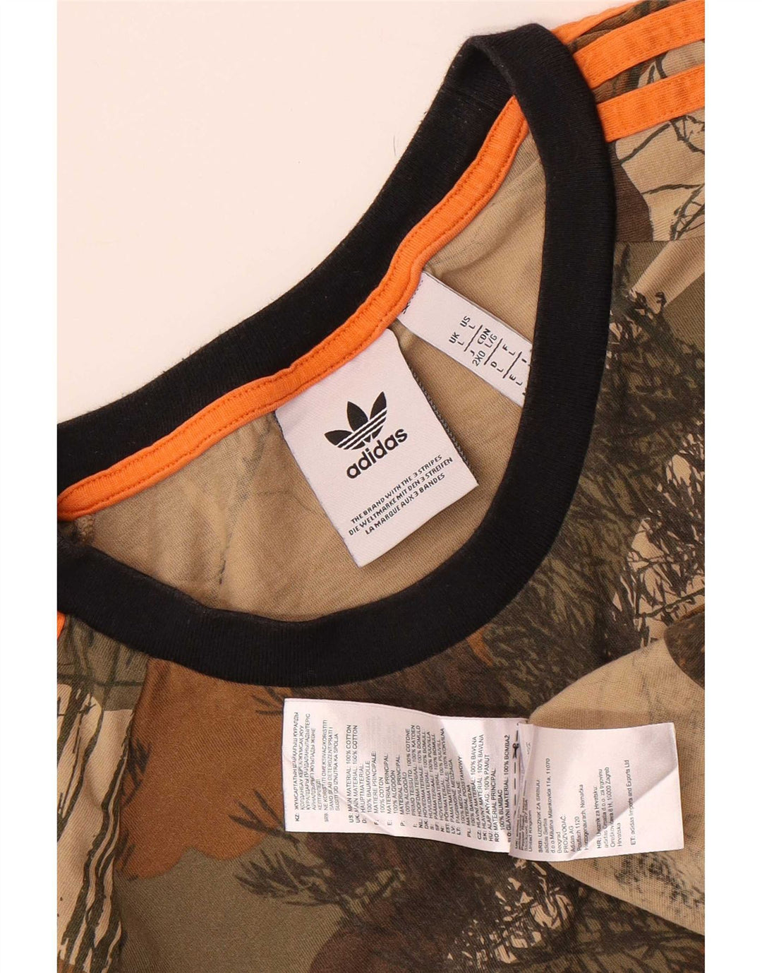 Adidas Herre T-Shirt Top Stor Flerfarvet Camouflage Bomuld
