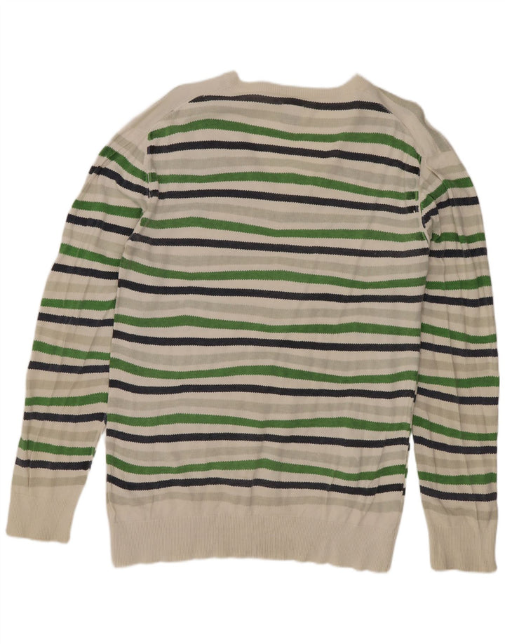 Adidas Herre V-hals sweater Medium Flerfarvet stribet bomuld