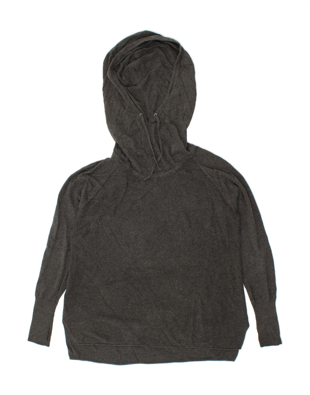 ATHLETA Womens Oversized Hooded Jumper Sweater UK 14 Medium Grey Cotton Vintage Athleta and Second-Hand Athleta from Messina Hembry 