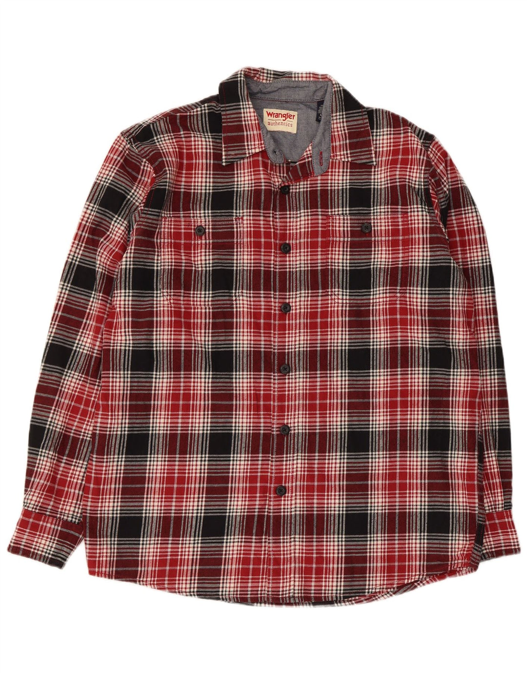 Wrangler Flanelskjorte til mænd Medium rød ternet bomuld