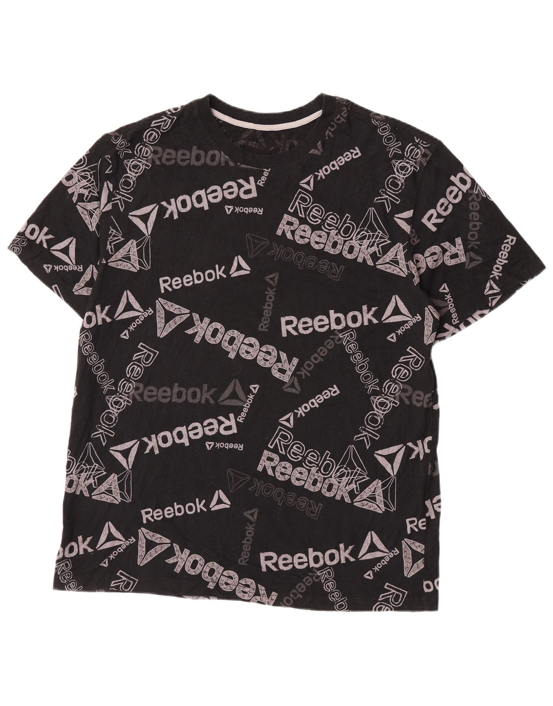 Reebok Herre grafisk T-shirt Top Stor sort bomuld