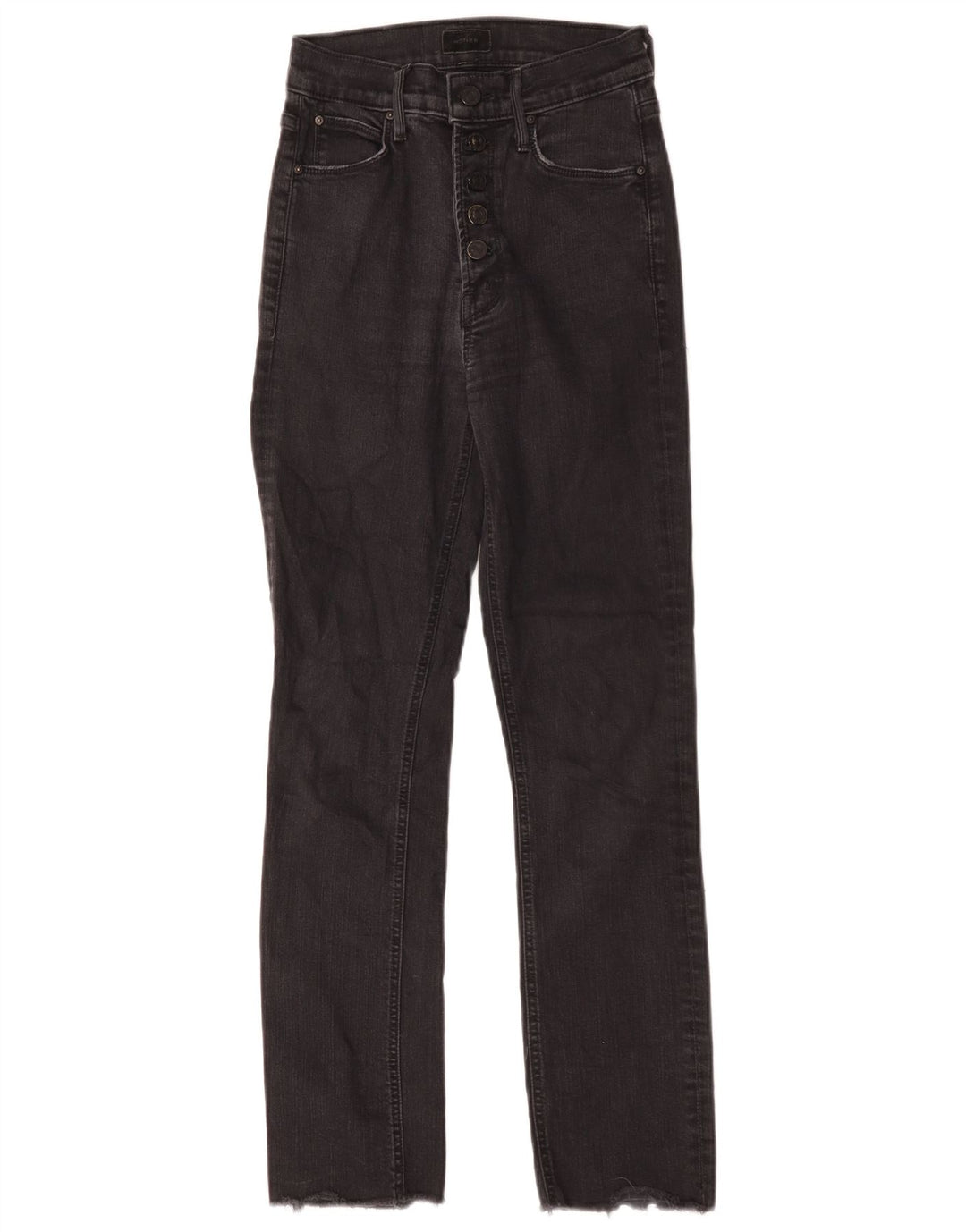 Mor Dame Slim Jeans W25 L27 Sort Bomuld