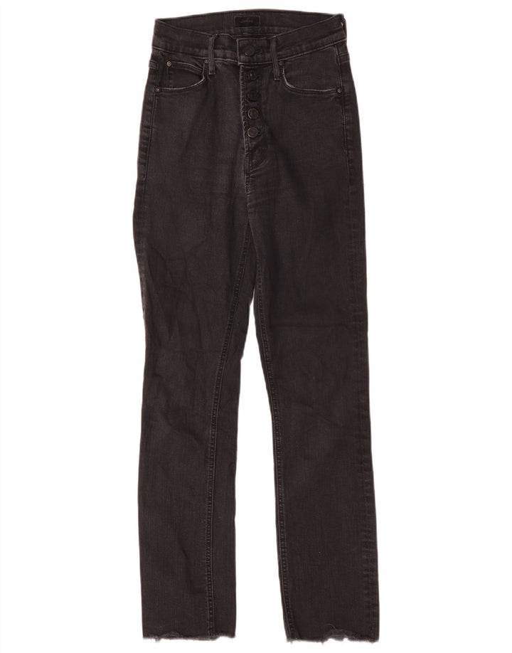 Mor Dame Slim Jeans W25 L27 Sort Bomuld