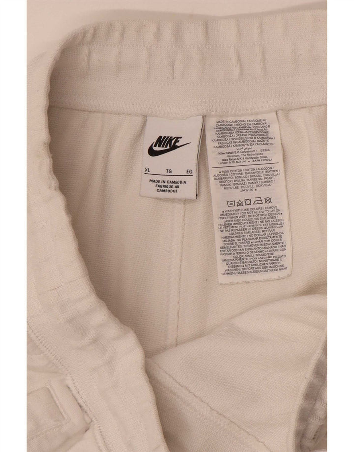 Nike Herre grafiske sportsshorts XL hvid bomuld