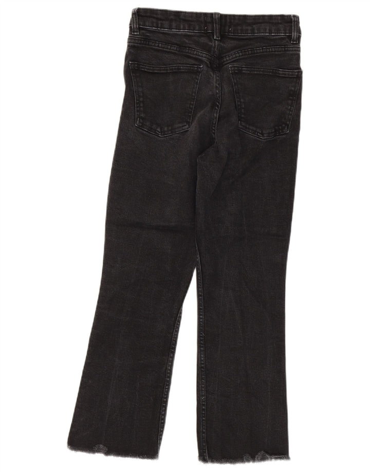 Zara Womens Cropped Jeans EU 38 Small W28 L24 Black