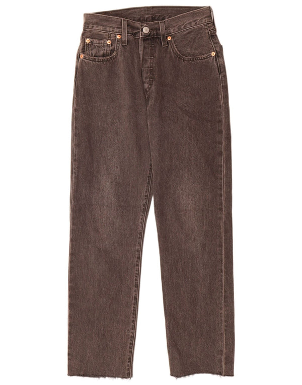 Levi's Dame 501 Straight Jeans W25 L28 Grå Bomuld
