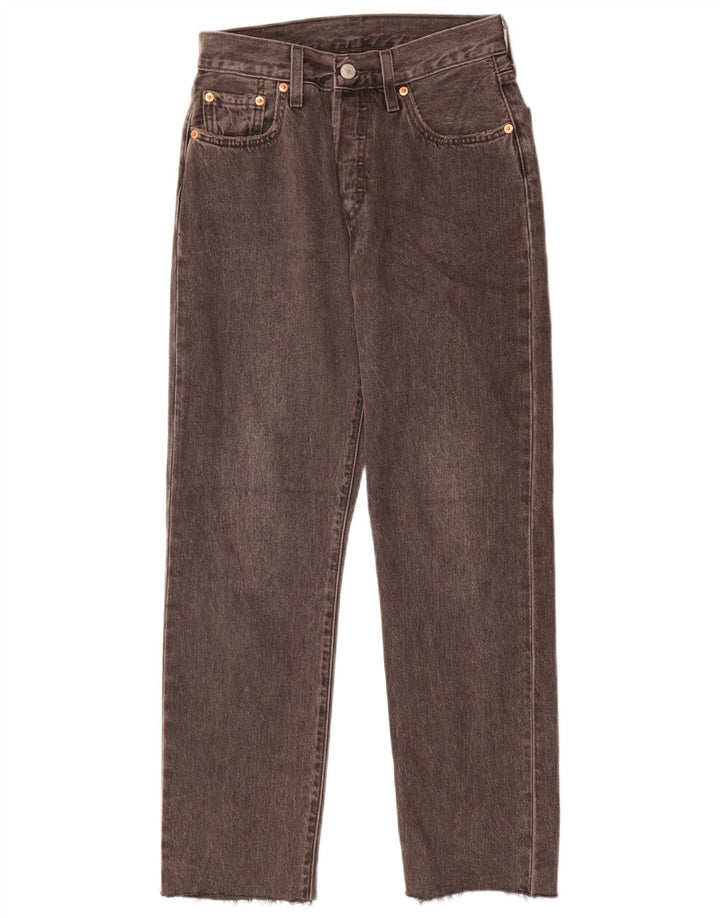Levi's Dame 501 Straight Jeans W25 L28 Grå Bomuld