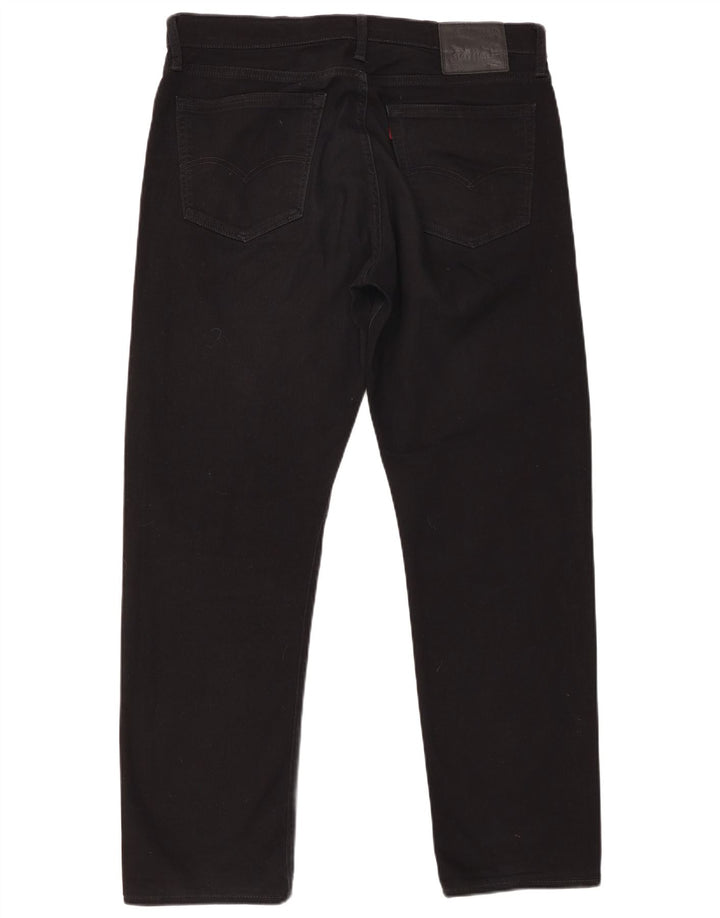 LEVI'S Herre 504 Straight Jeans W36 L32 Sort Bomuld