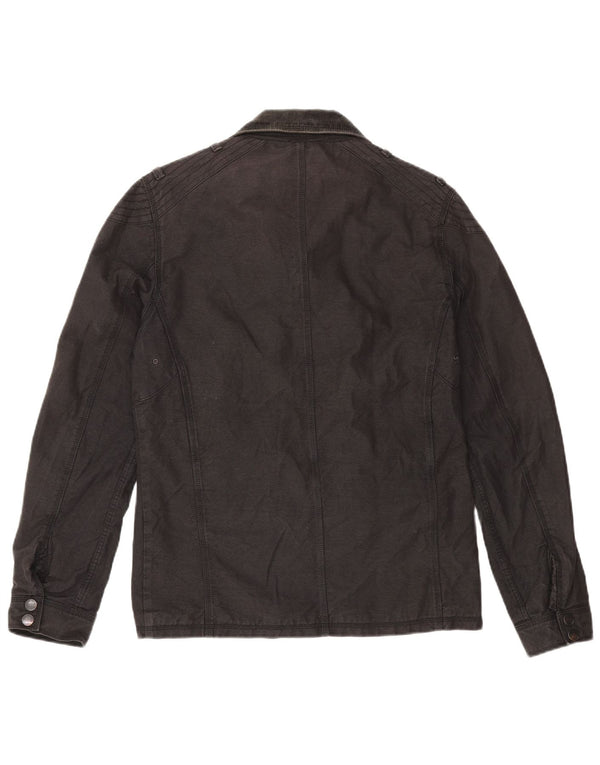 Ted Baker Herre Utility Jacket Størrelse 3 Medium Grey Viscose