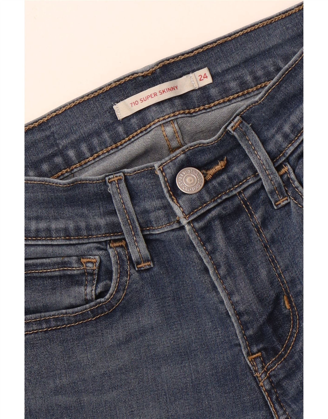 LEVI'S Womens 710 Super Skinny Jeans W24 L27 Blue
