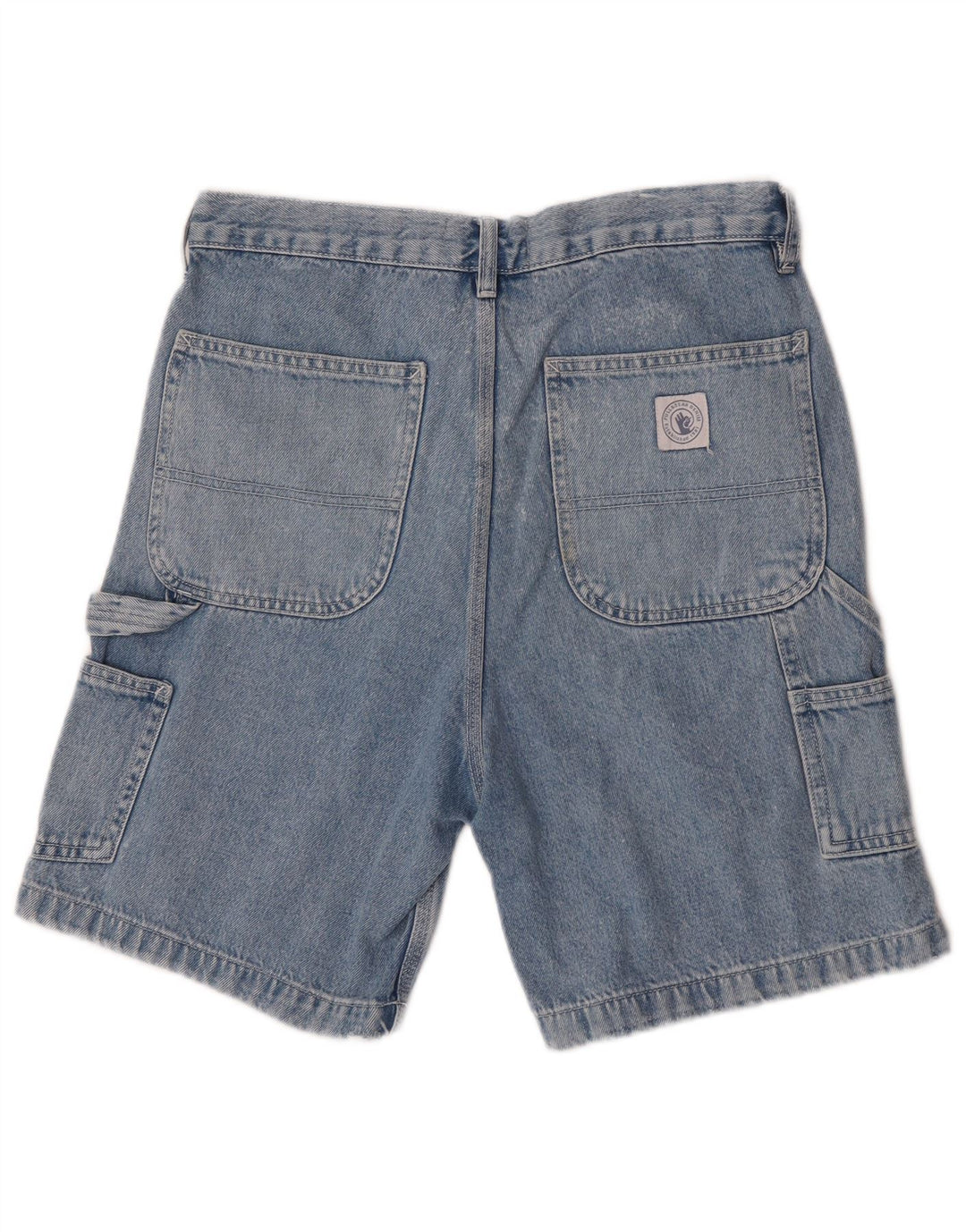 Pull & Bear Dame Cargo Denim Shorts EU 38 Medium W30 Blå