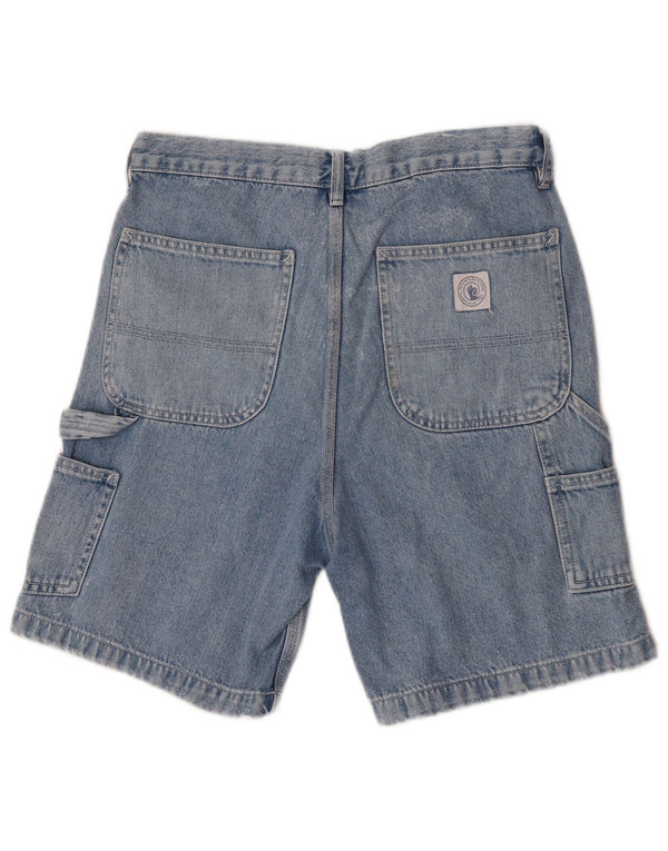 Pull & Bear Dame Cargo Denim Shorts EU 38 Medium W30 Blå