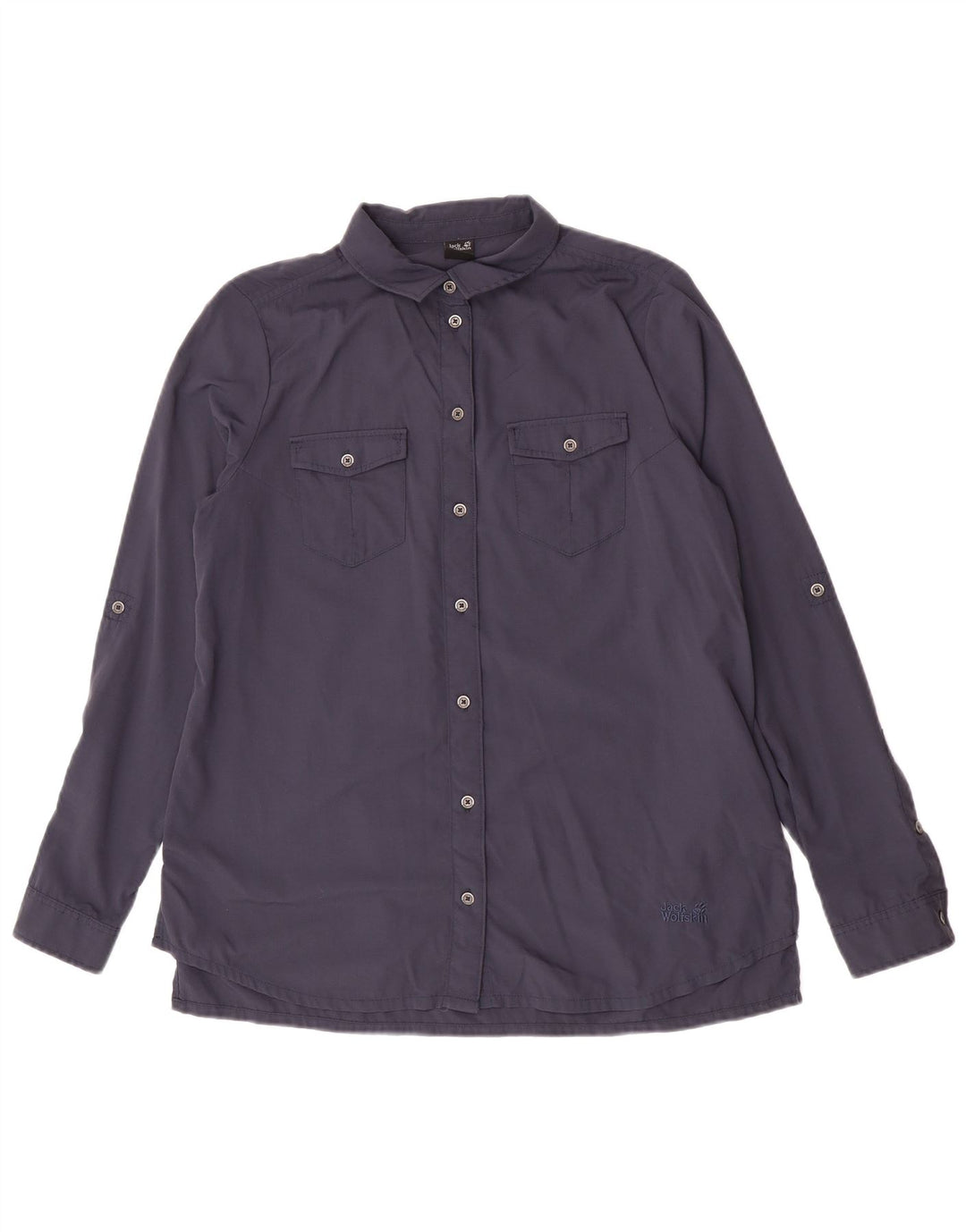 Jack Wolfskin Dameskjorte UK 12 Medium Navyblå Polyamid