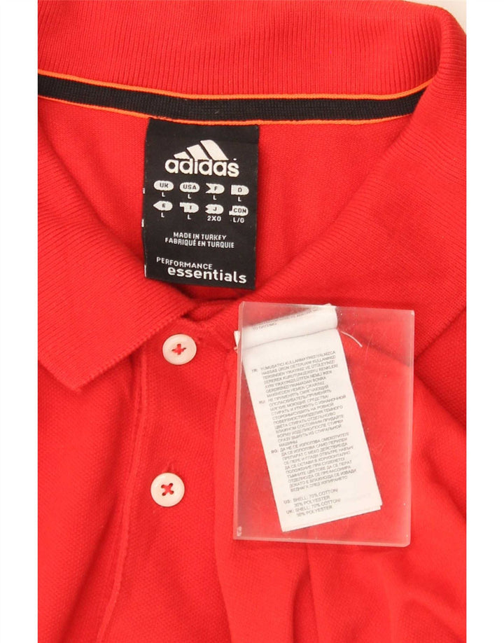 Adidas Herre Climalite Polo Shirt Stor Rød Bomuld