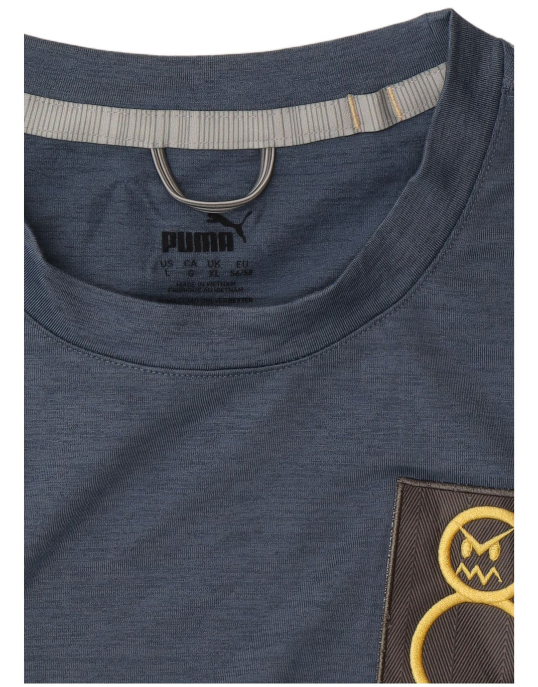 PUMA Grafisk sweatshirt til mænd XL Blå Flecked