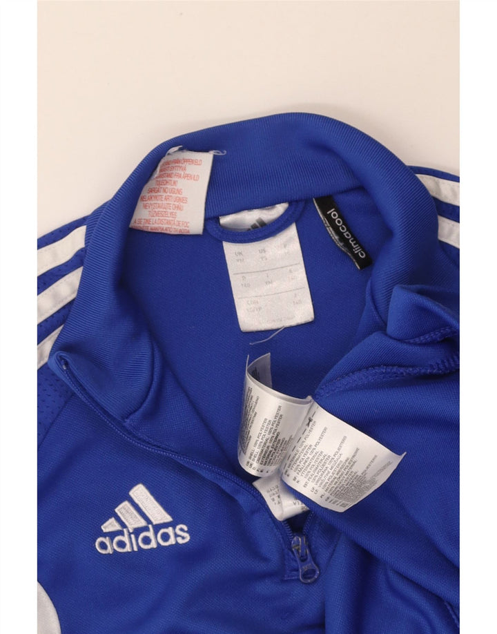 ADIDAS Boys Climacool Pullover Tracksuit Top 9-10 Years Medium Blue