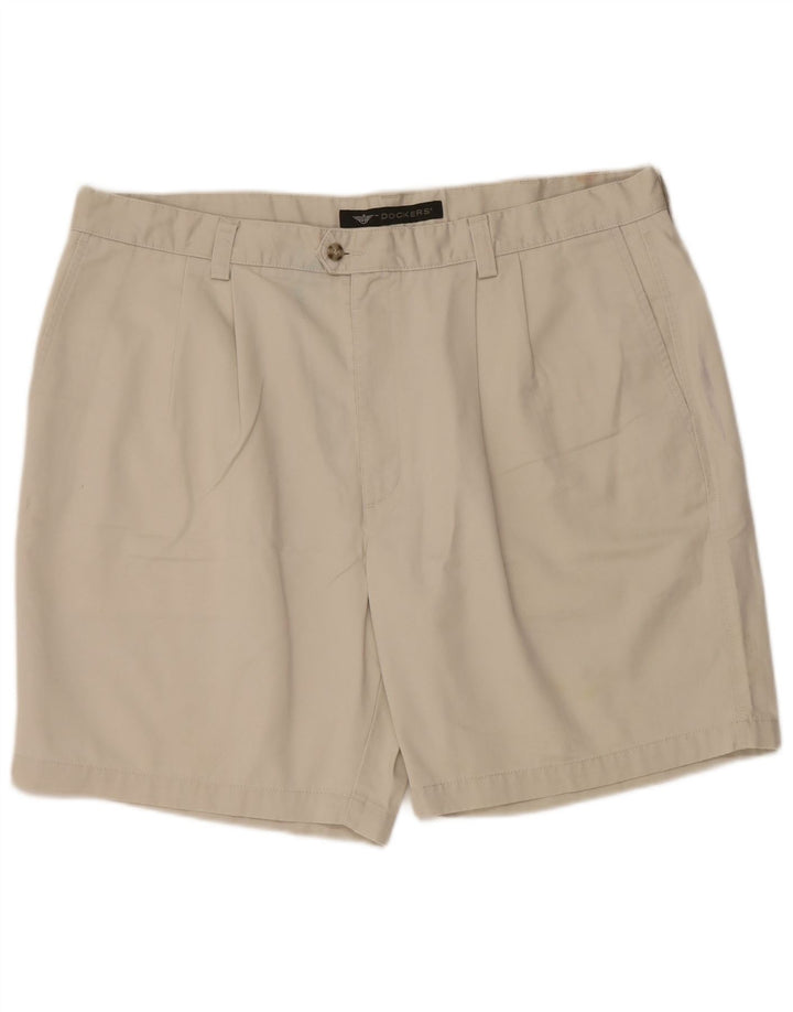 Dockers Herre Pegged Chino Shorts W42 2XL Grå Bomuld