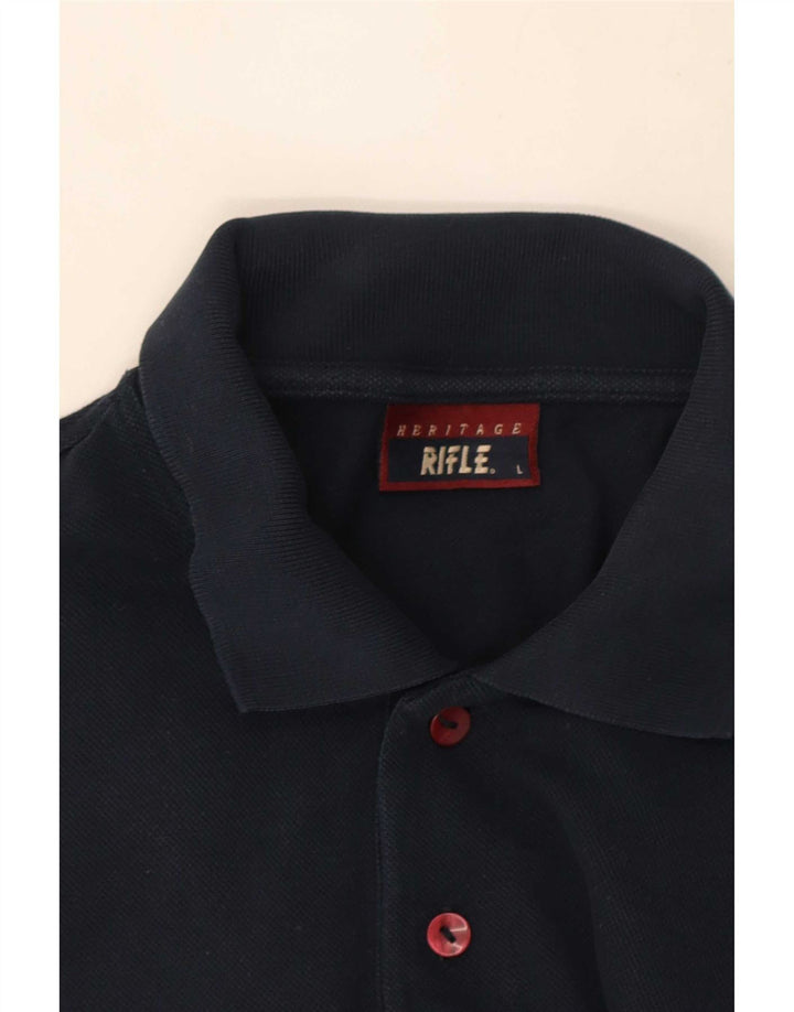 Riffel Herre Polo Shirt Large Navy Blue
