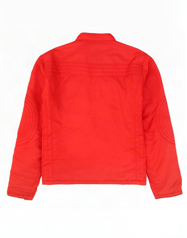 Vintage Bomber Jacket til mænd UK 36 Small Red Colourblock Polyester