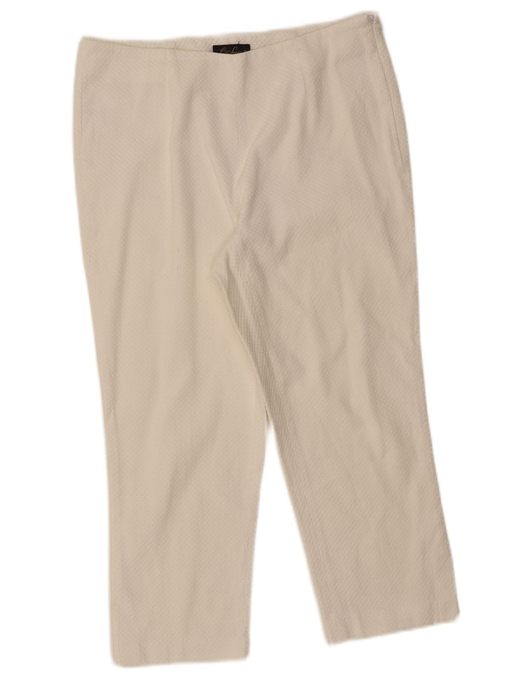 Luisa Spagnoli Dame Capri Bukser IT 44 Medium W30 L21 Hvid Bomuld