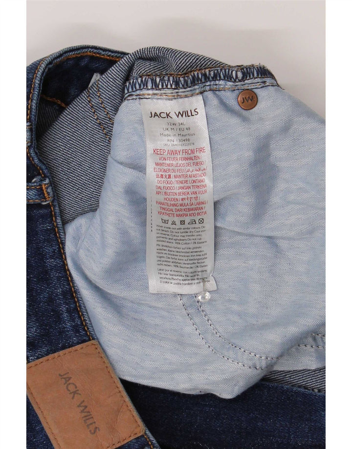 Jack Wills Herre Slim Jeans W32 L30 Blå Bomuld