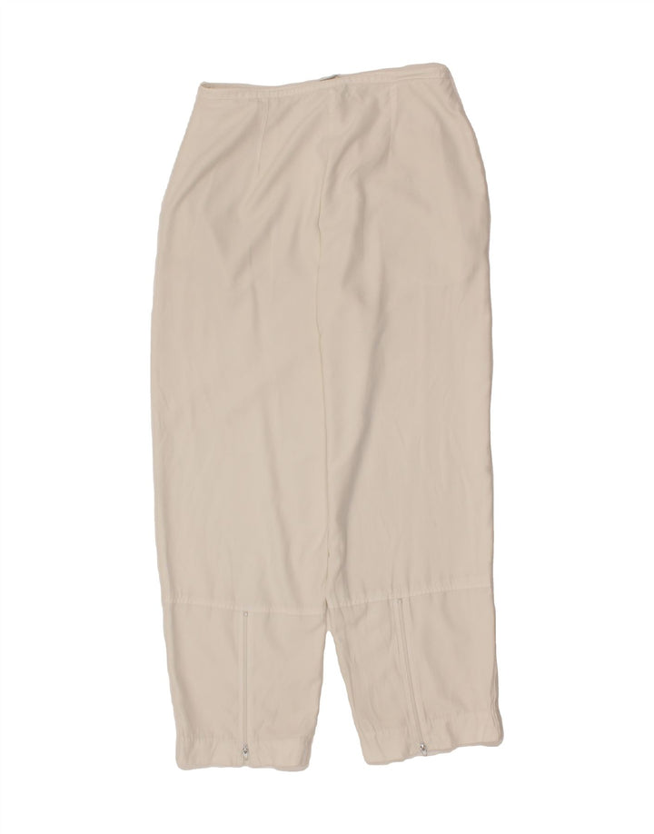 NIKE Womens Straight Cropped Trousers UK 8/10 Medium W30 L26 White Vintage Nike and Second-Hand Nike from Messina Hembry 