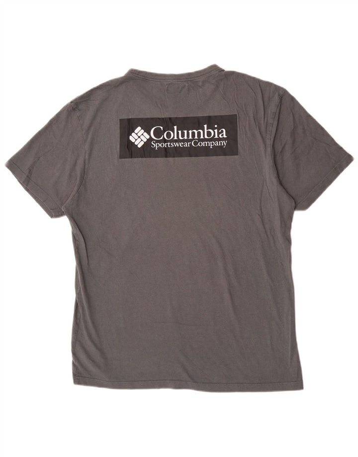 Columbia Herre grafisk T-shirt top mellemgrå bomuld