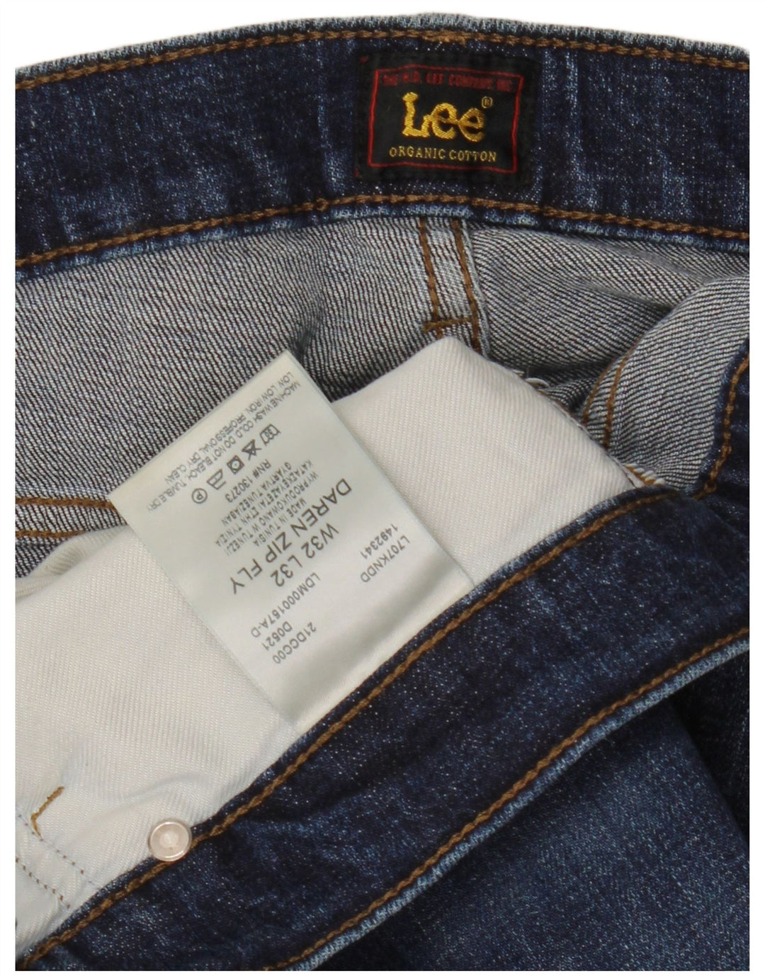 Lee Mens Daren Zip Fly Slim Jeans W32 L32 Blå Bomuld