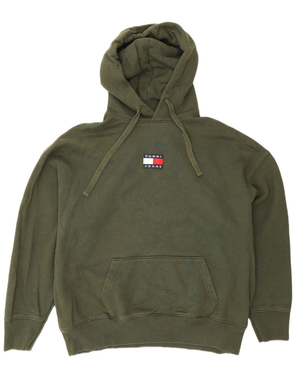 Tommy Hilfiger Herre grafisk hættetrøje Jumper Medium Grøn Bomuld