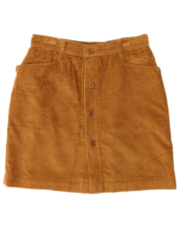 John Ashfield Damefløjlsnederdel UK 12 Medium W28 Brun Bomuld