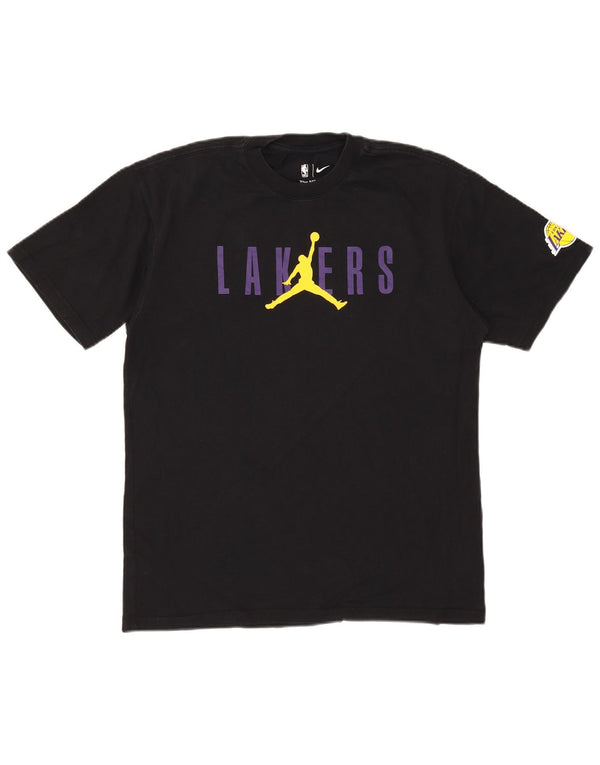 Nike Mens Los Angeles Lakers Loose Fit Graphic T-Shirt Top Small Black