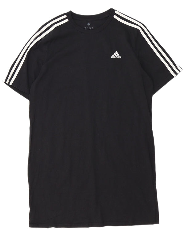Adidas T-shirtkjole til kvinder UK 12/14 Medium Sort Bomuld