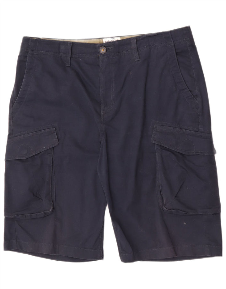 Timberland Herre Cargo Shorts W34 store marineblå bomuld