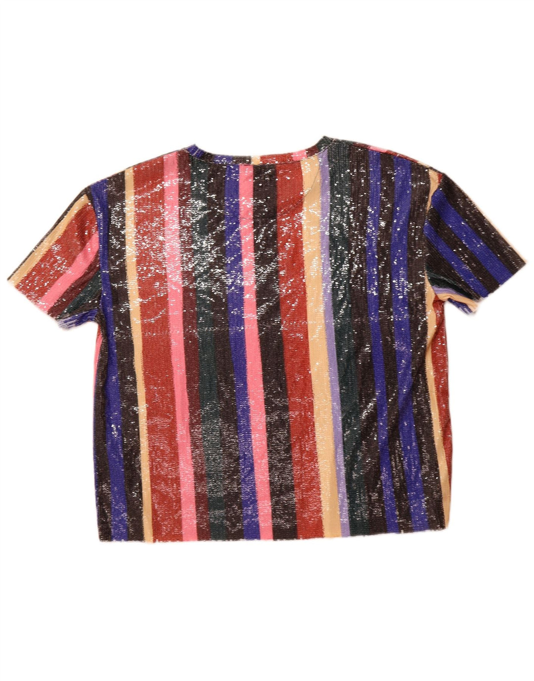 ZARA Trafaluc Bluse Top UK 16 Stor Flerfarvet Stribet