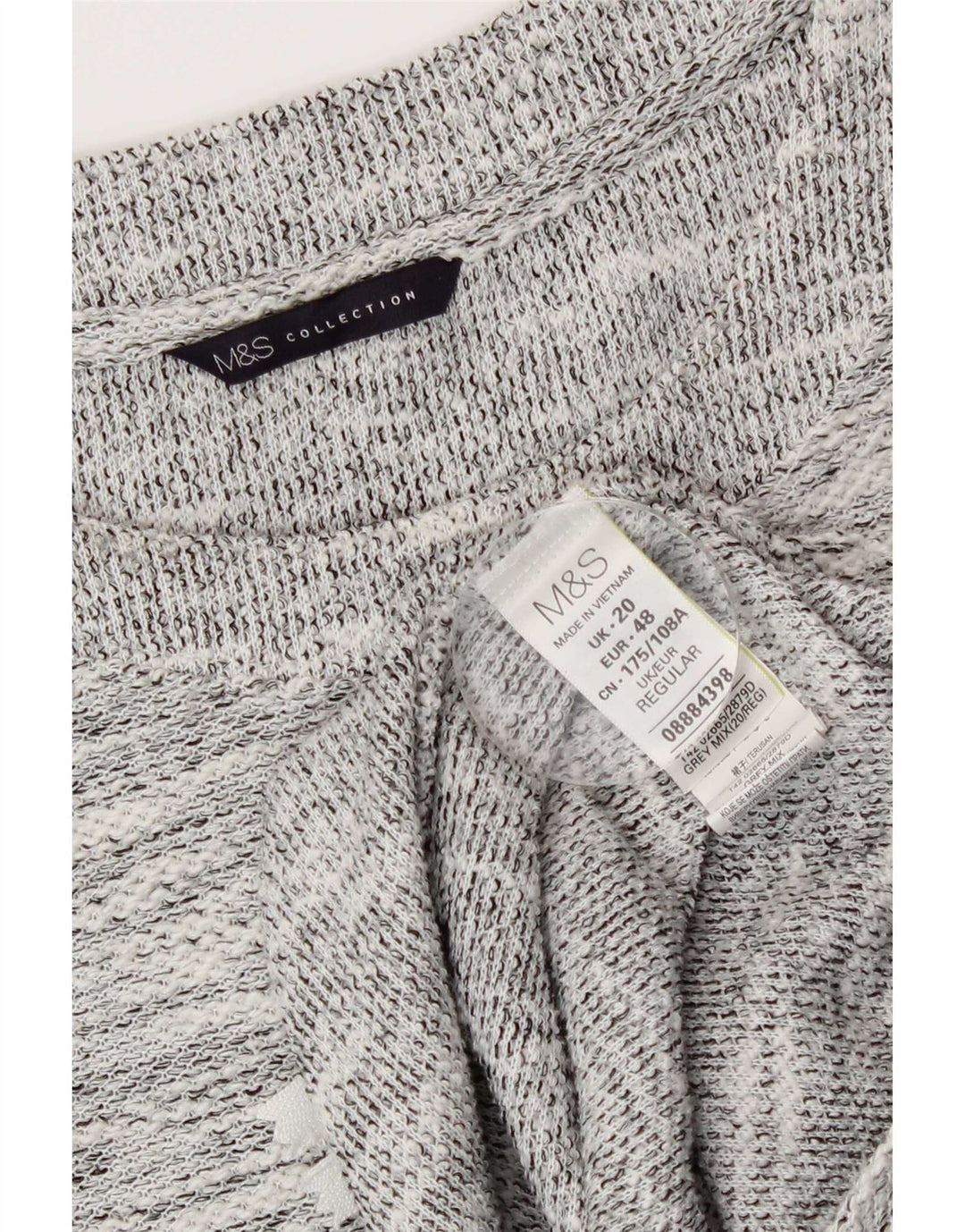 Marks & Spencer Dame 3/4 ærmet Shift Dress UK 20 2XL Grå Flecked