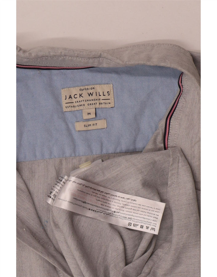 Jack Wills Herre Slim Fit skjorte mellemgrå bomuld
