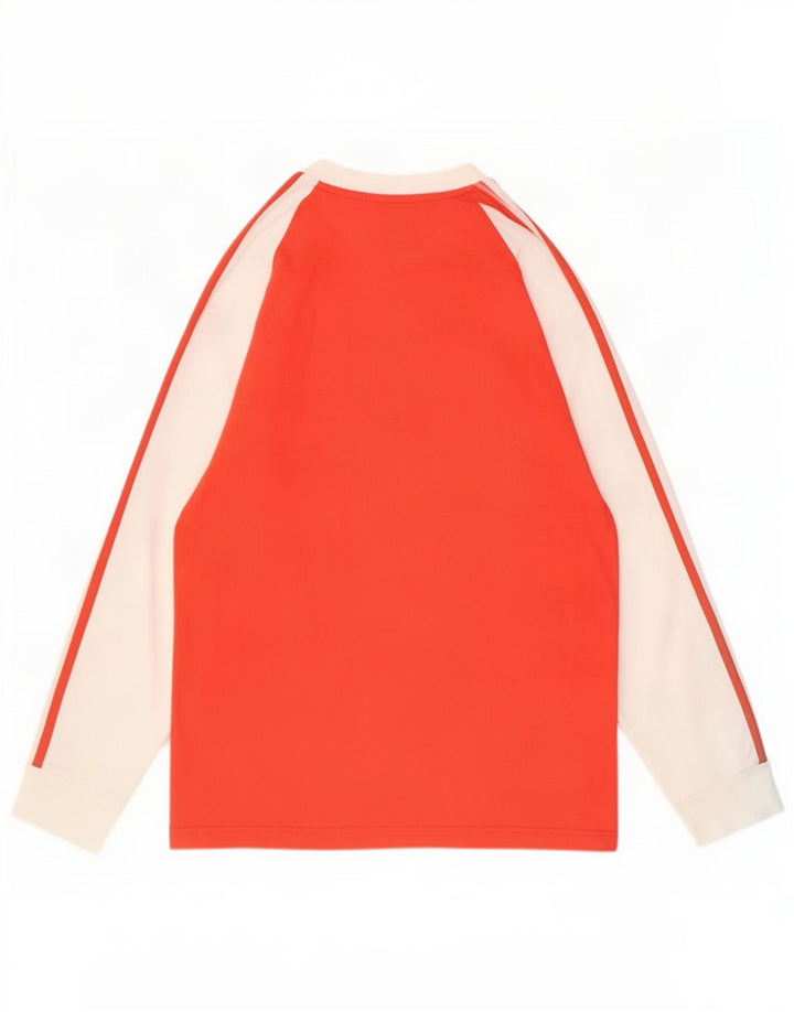 Adidas Herre Top Langærmet Medium Rød Colourblock Bomuld