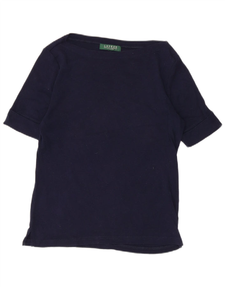 Ralph Lauren Damebluse Top UK 10 Small Navy Blue